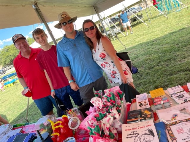 Citizens at Giveaway Table