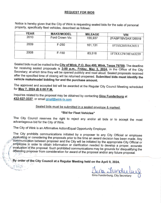 City Bids 2024