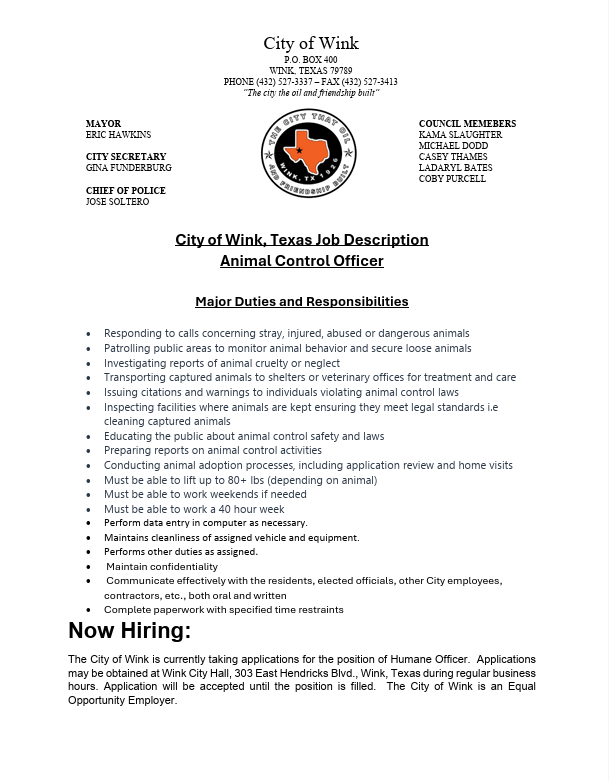 Humane Officer
