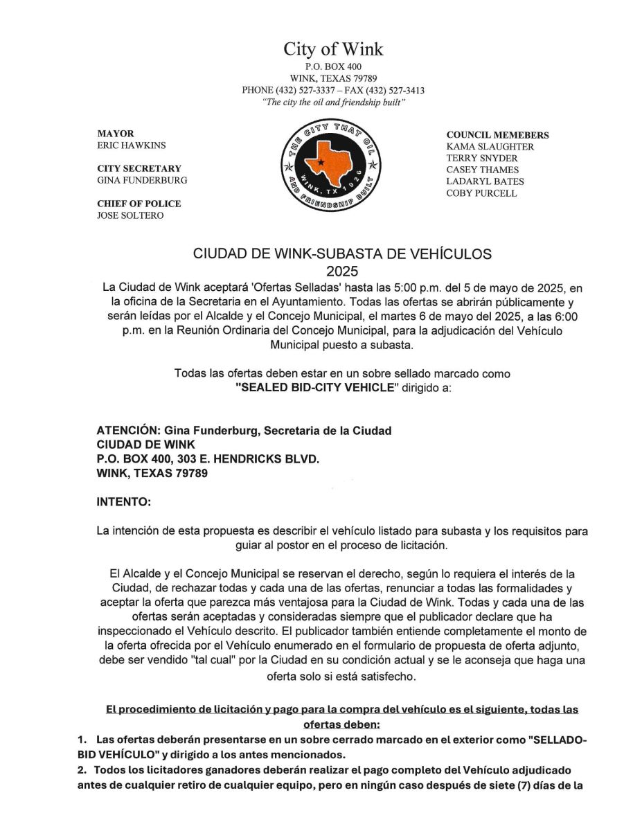Subasta de Vehiculo
