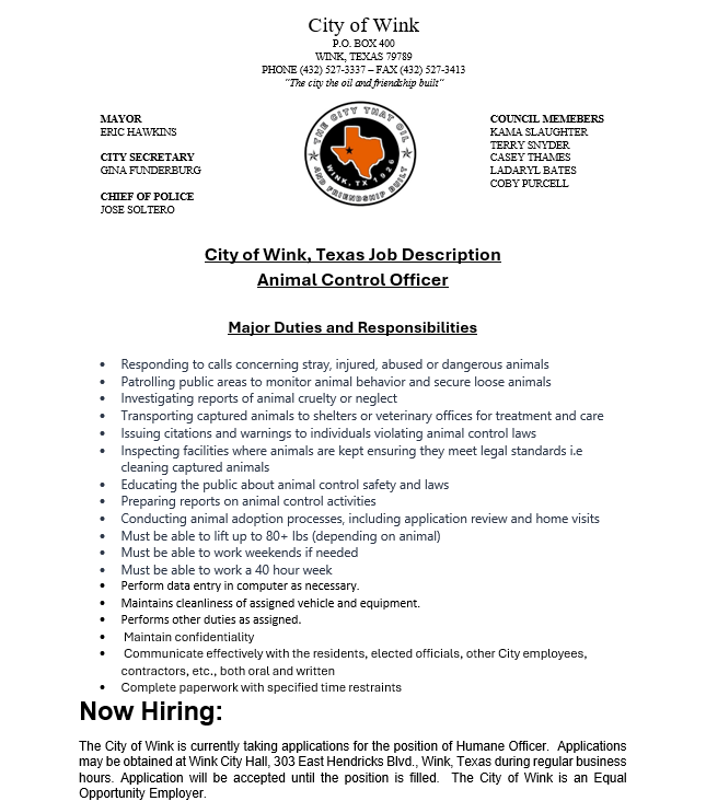 Humane Officer